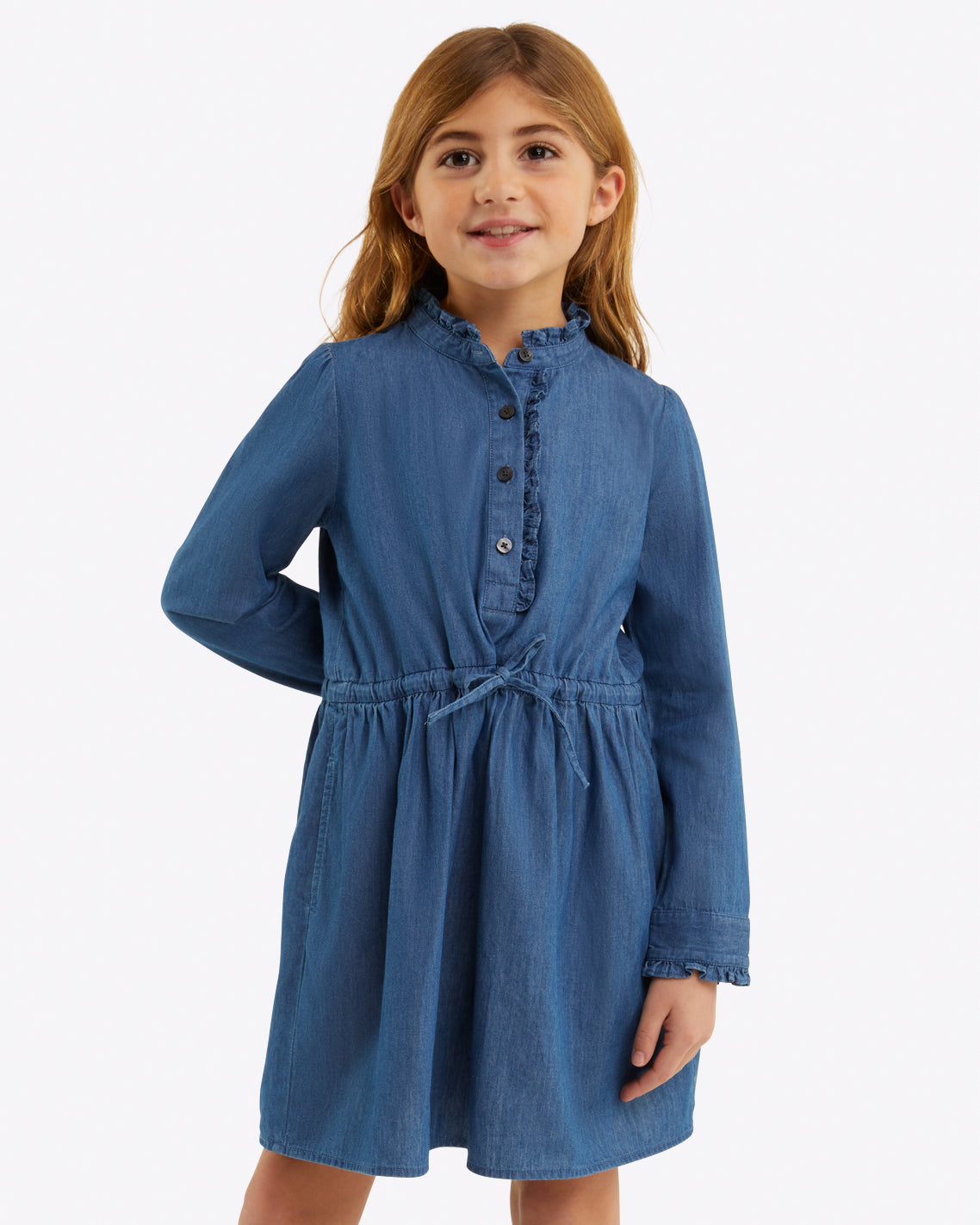 Girls Shirtdress in Chambray – Draper James