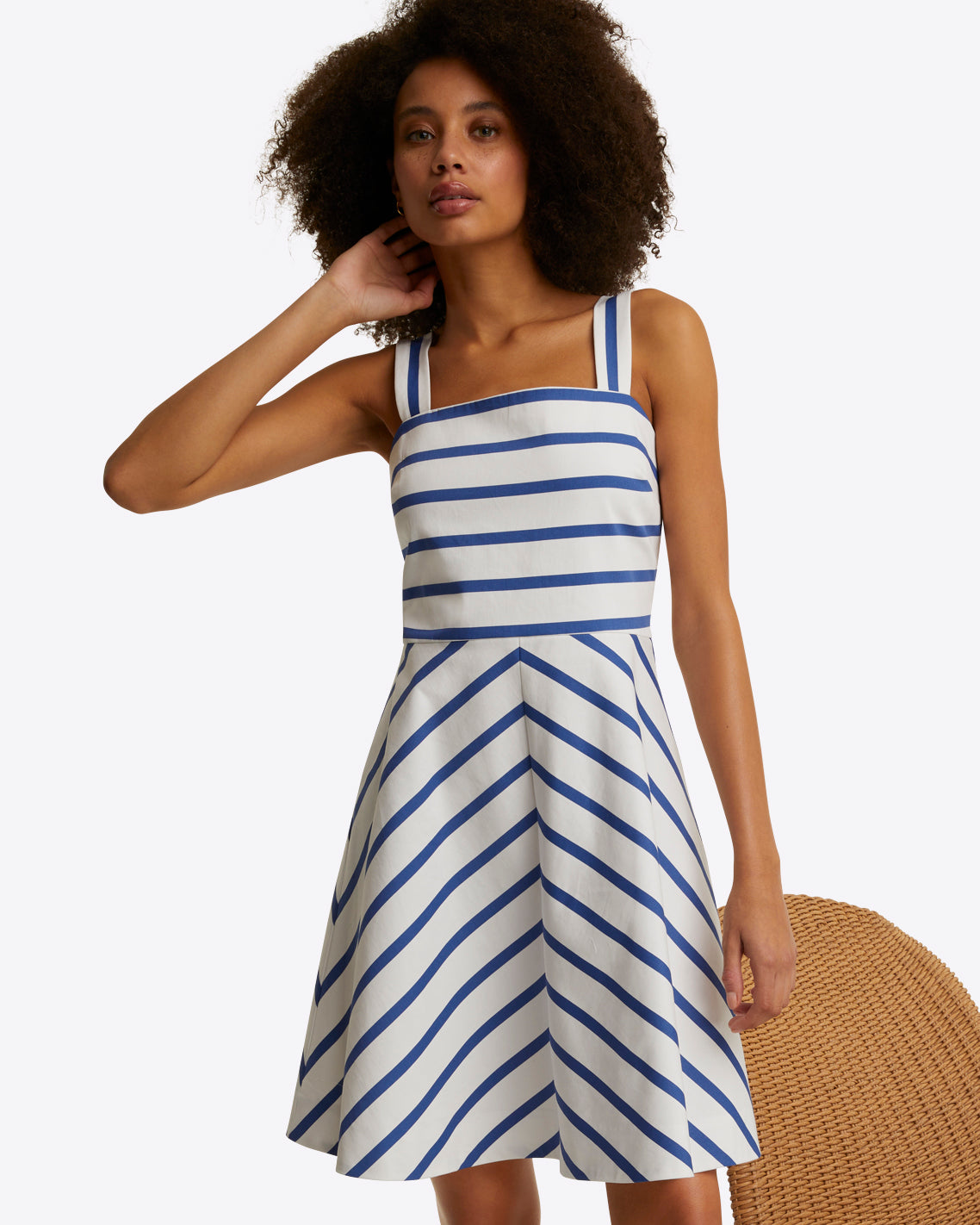 Zoe Love Circle Dress in Cotton Blue Nautical Stripe / 24X Zoe Love Circle Dress in Cotton Blue Nautical Stripe / 24X
