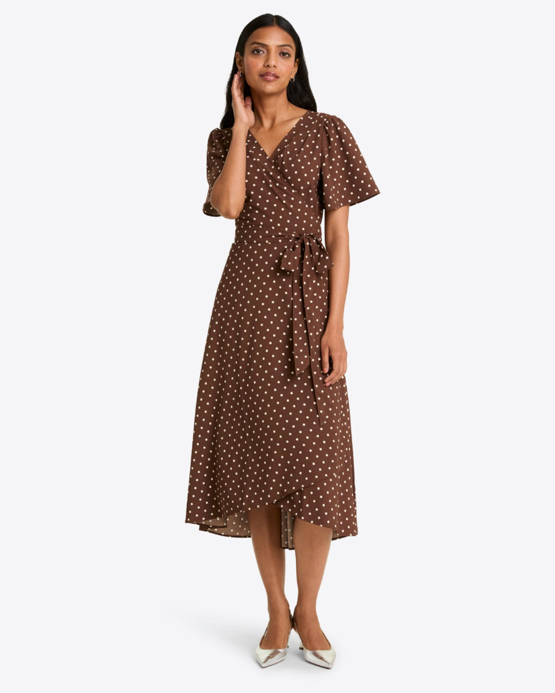 Gigi Wrap Dress in Matte Satin Draper James Gigi Wrap Dress in Matte Satin Draper James