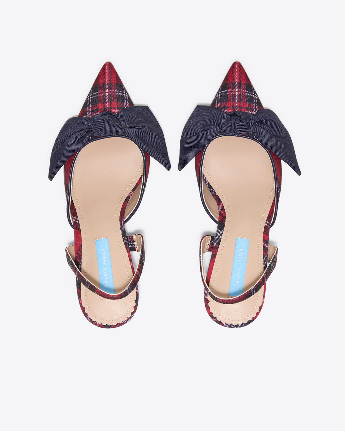 plaid slingback shoes