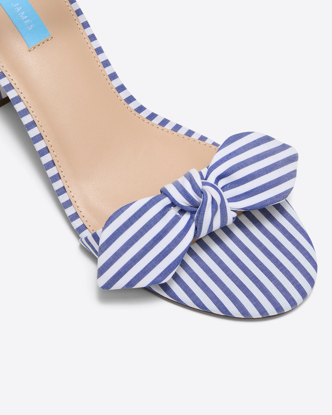 Preston Sandal in Blue & White Stripe
