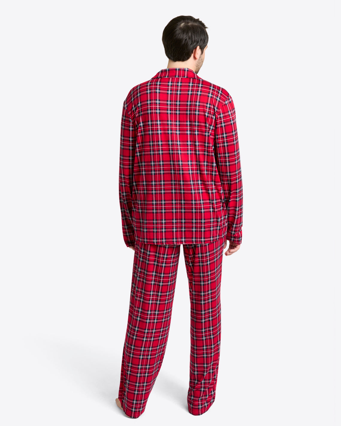 Men's Long-Sleeve Pajama Set in Angie Plaid