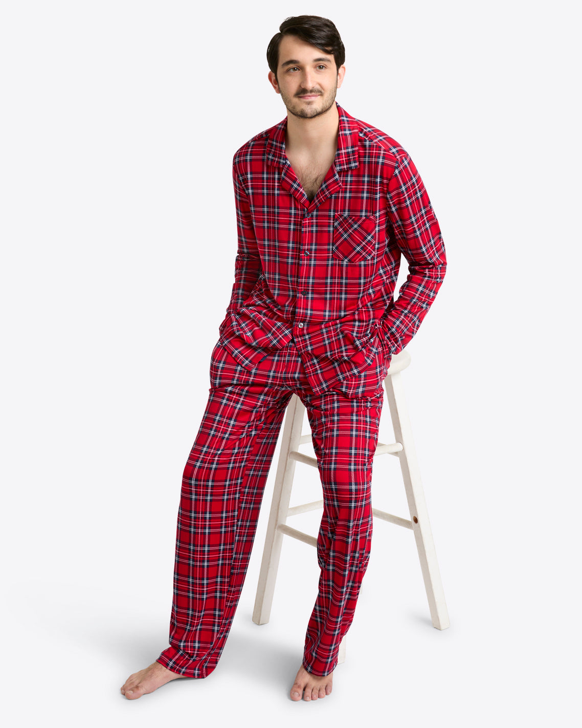 Men's Long-Sleeve Pajama Set in Angie Plaid – Draper James