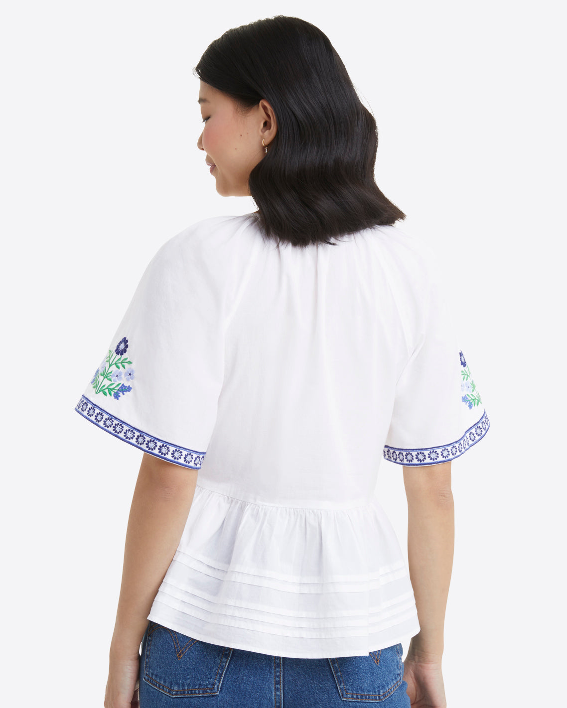 A Breezy Embroidered Eyelet Top for Summer - Jeans and a Teacup