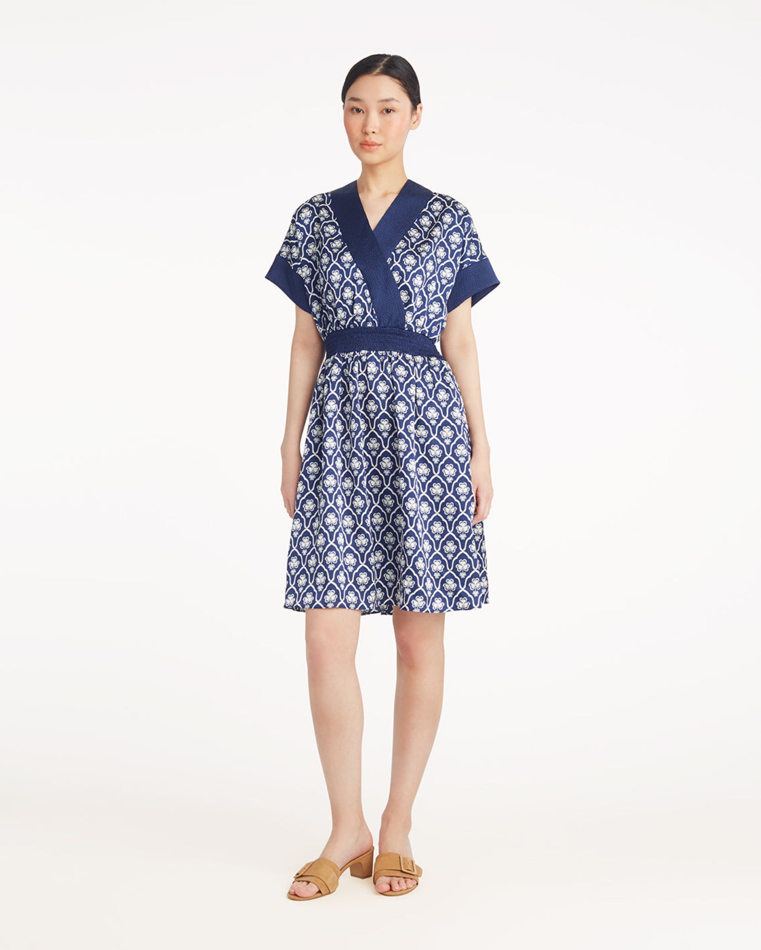 Colleen Short Sleeve Wrap Dress in Clover Field | Color - Clover Field / XS | Draper James Colleen Short Sleeve Wrap Dress in Clover Field | Color - Clover Field / XS | Draper James