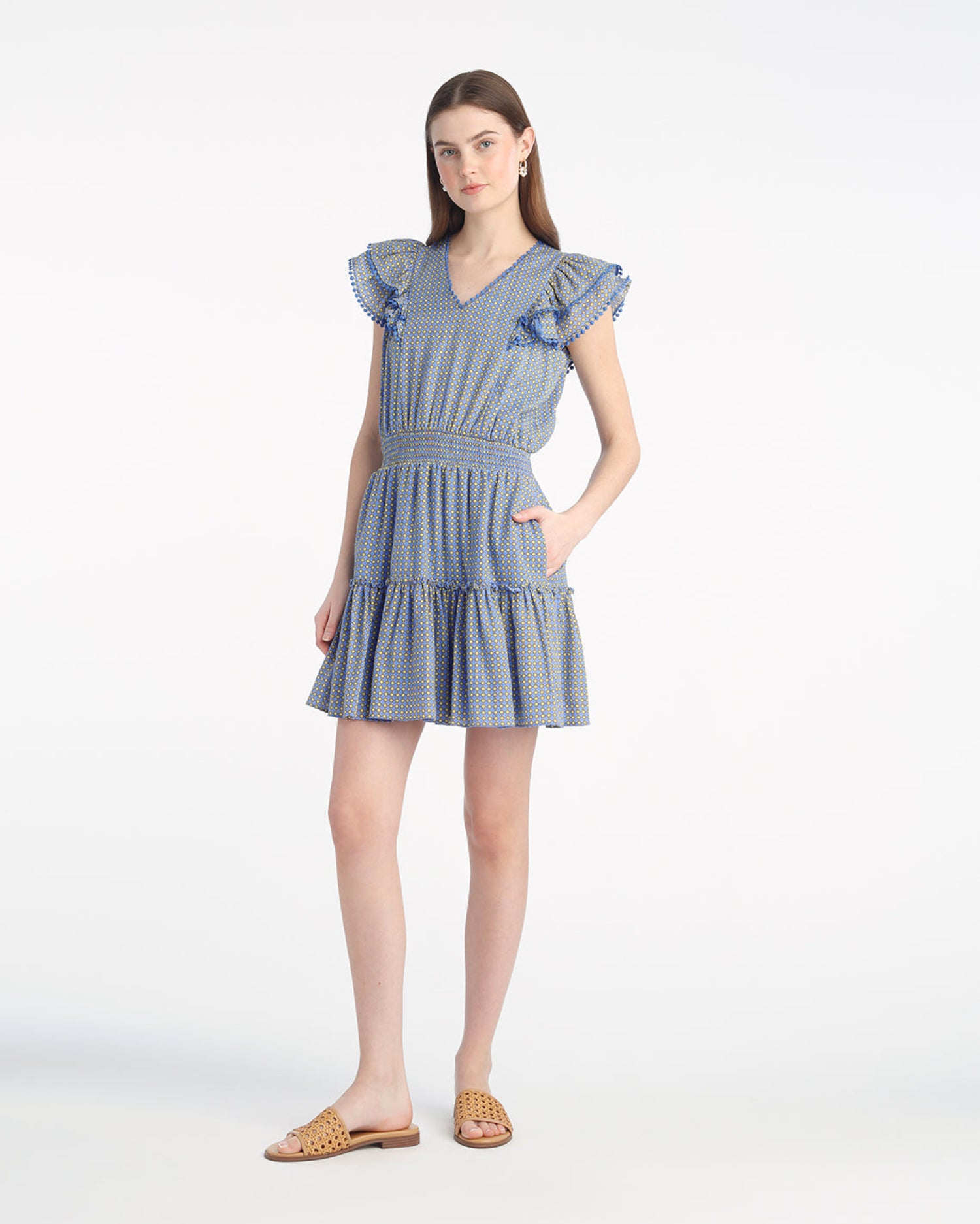 gabby mini dress Gabby Oversized Cotton Mini Dress in Cornflower By DISSH