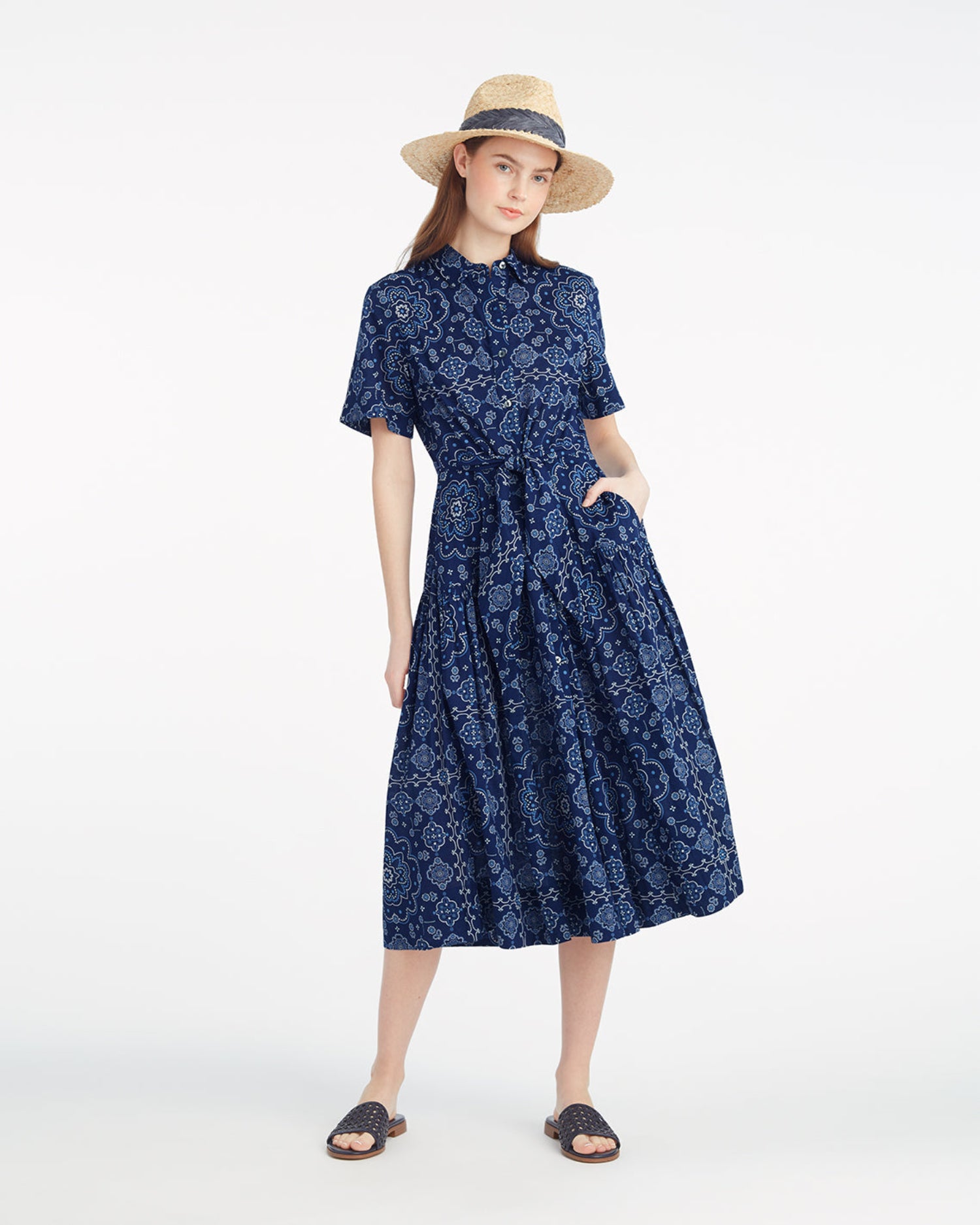 Draper James Women's Riley Midi Shirtdress - Blue - Casual dresses Draper James Women's Riley Midi Shirtdress - Blue - Casual dresses