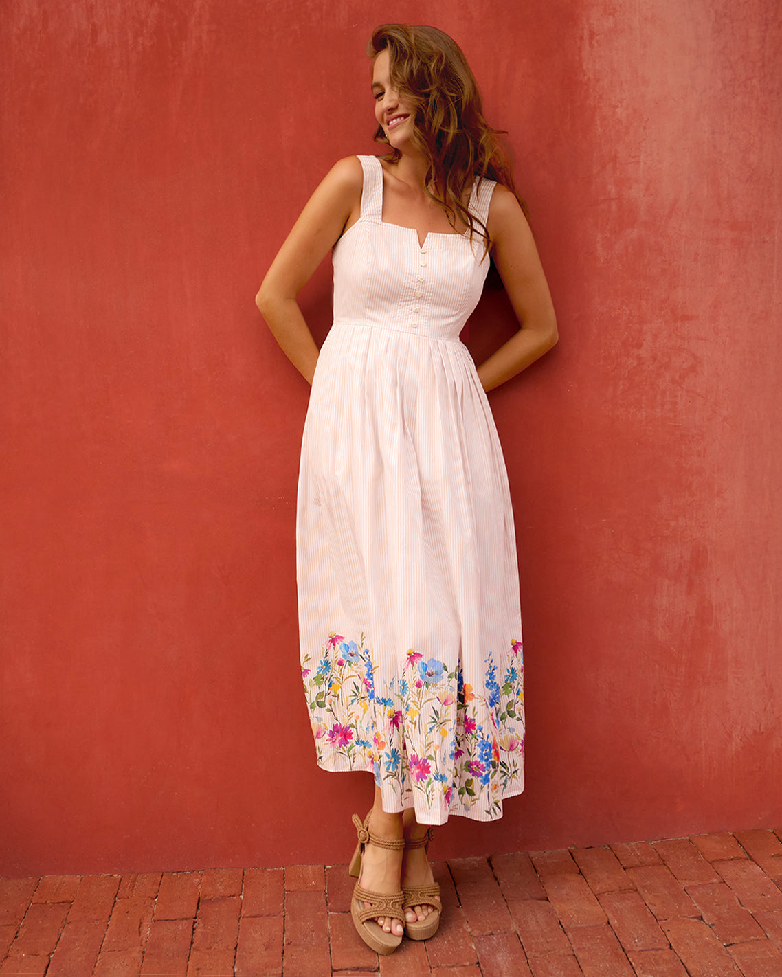 Clarence Midi Dress in Summer Blooms Draper James Clarence Midi Dress in Summer Blooms Draper James