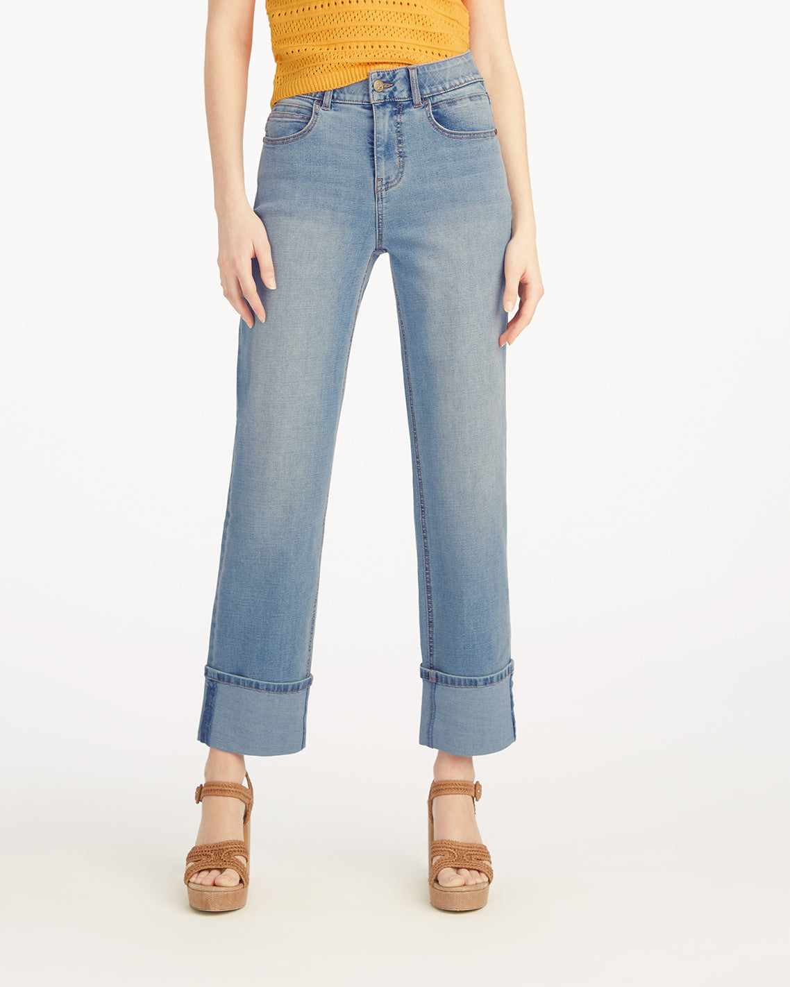 Straight Leg Cuffed Denim – Draper James