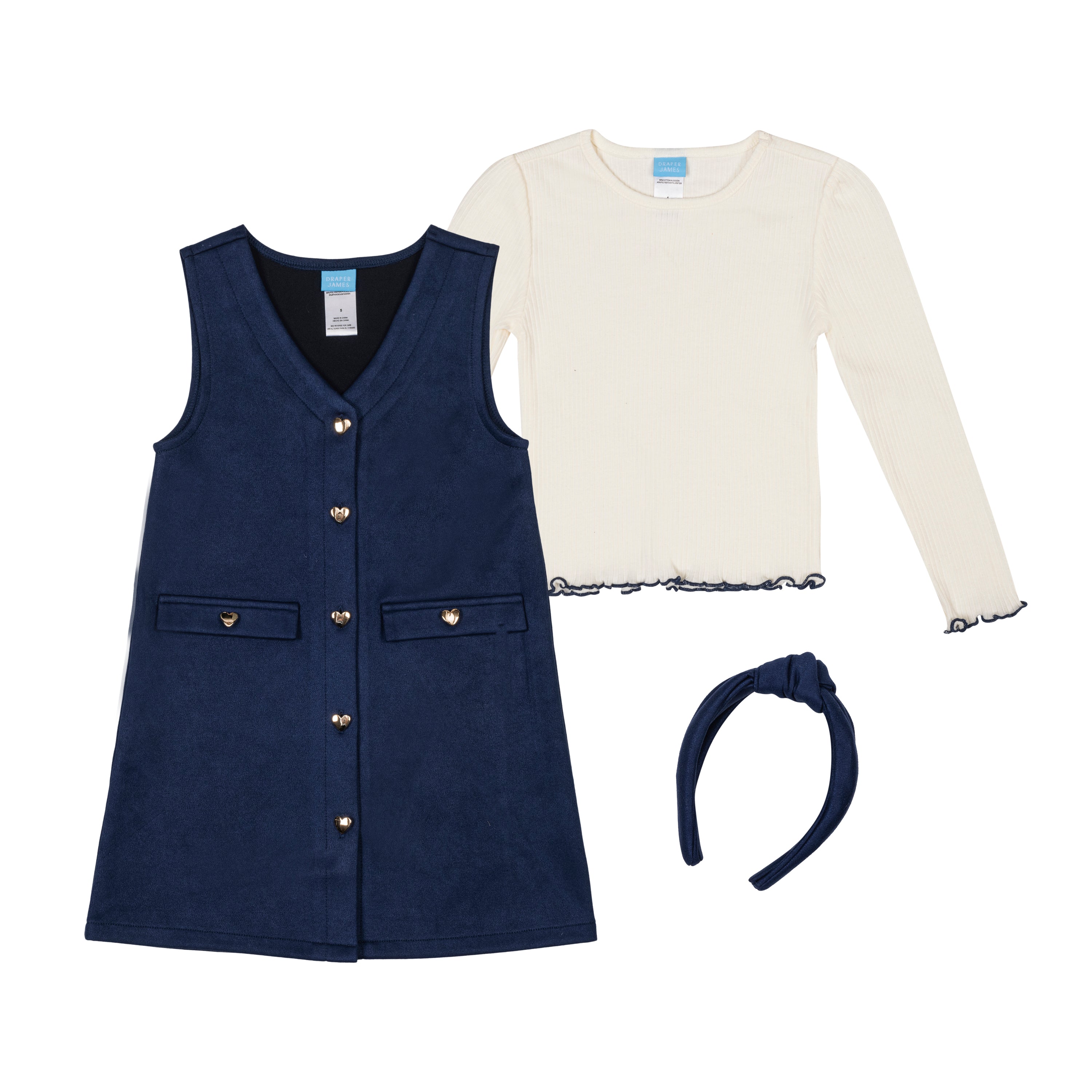 Girls' Top, Dress And Headband Set Draper James Girls' Top, Dress And Headband Set Draper James