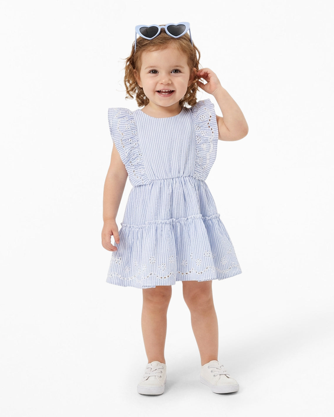 Eyelet Dress with Sunglasses in Light Blue Draper James Eyelet Dress with Sunglasses in Light Blue Draper James