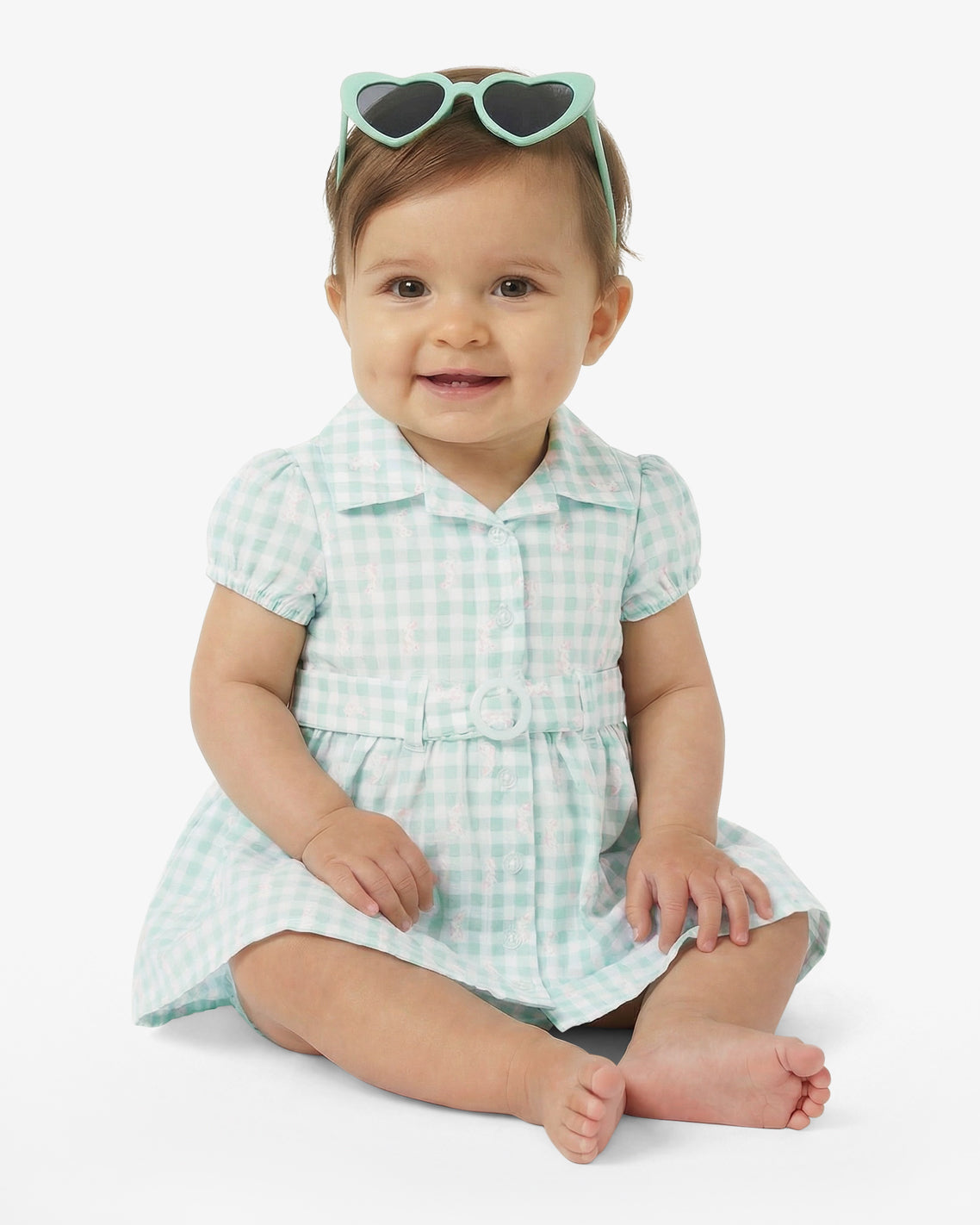 Plaid Dress with Sunglasses in Green | Color - Jade Green Multi / 2T | Draper James Plaid Dress with Sunglasses in Green | Color - Jade Green Multi / 2T | Draper James