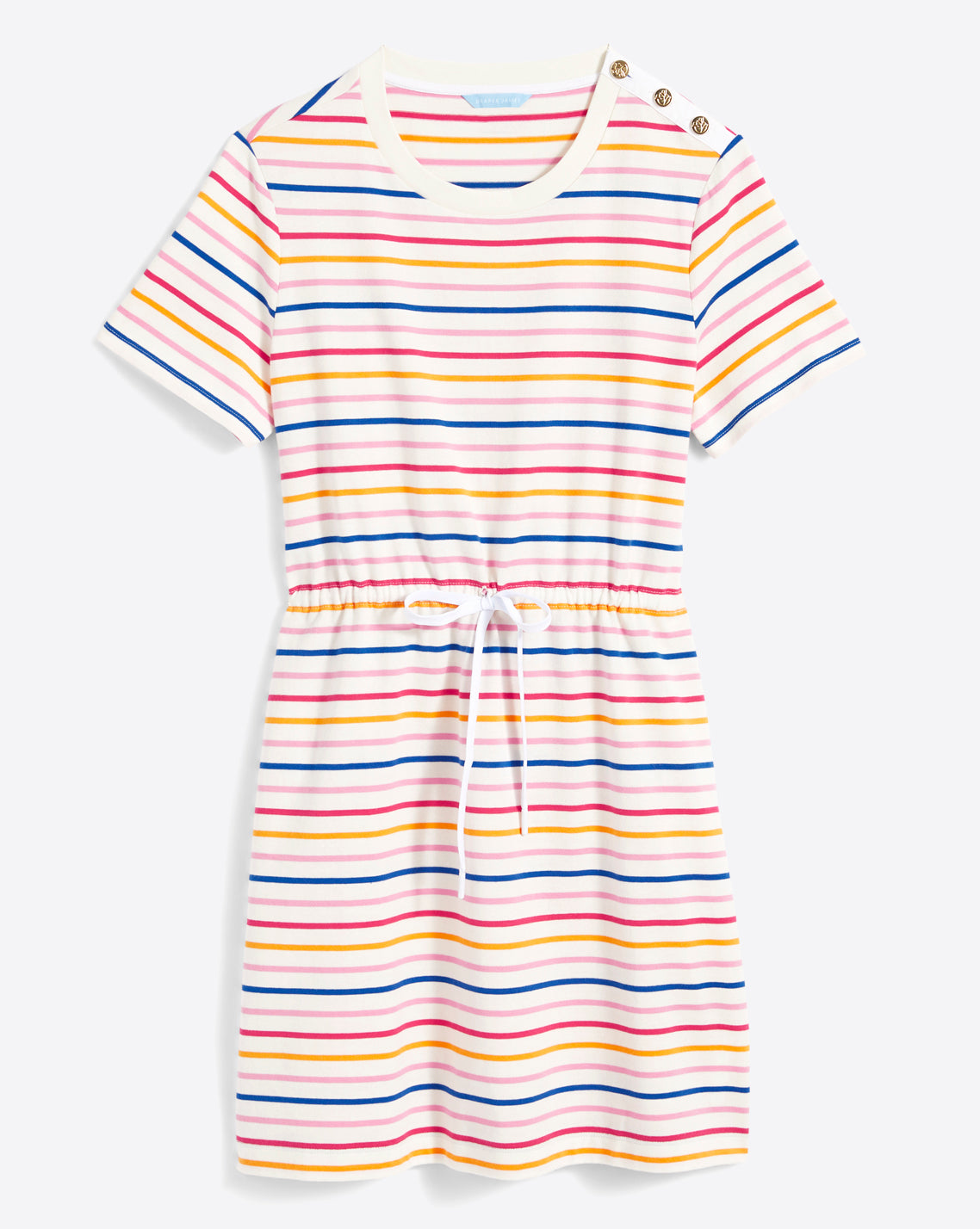 Tie T-Shirt Dress in Multi Stripe – Draper James