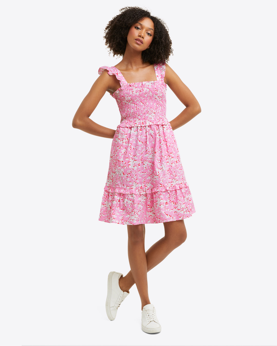 Shania Smocked Dress in Pink Shadow Floral – Draper James