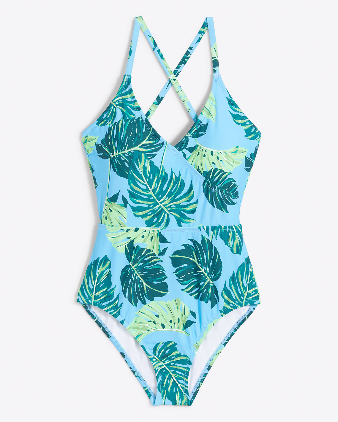 One Piece Swimsuit in Monstera Floral