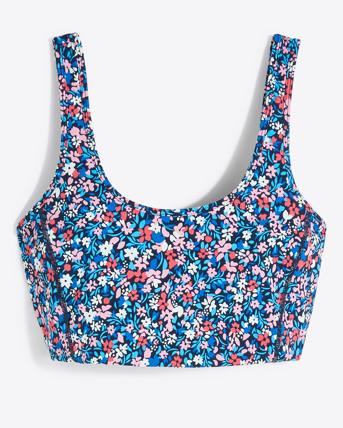Ell & Voo Top Womens 2XS Crop Fitted Sports Bra Tank Padded Floral J21923