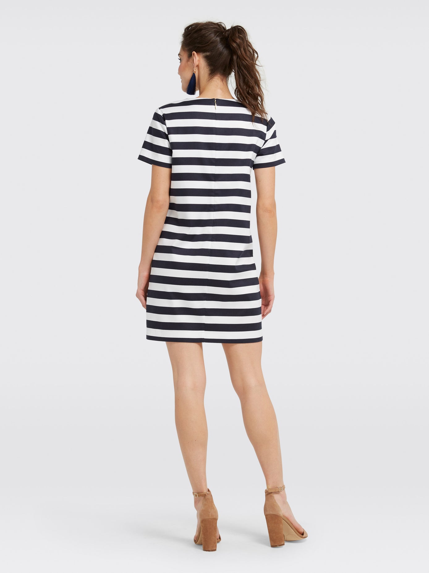 Stripe Shift Mini Dress