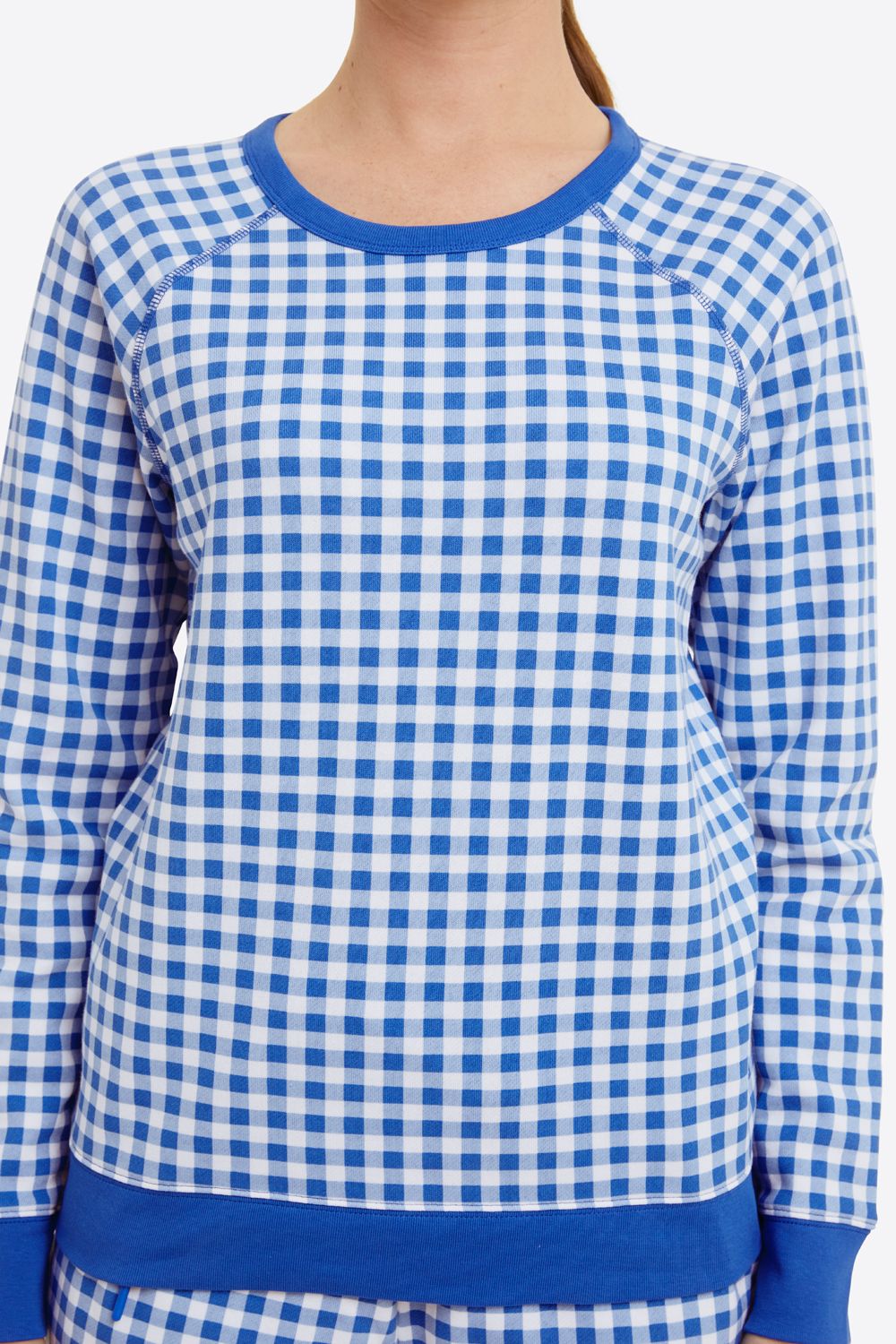 Draper james pink online gingham sweatshirt