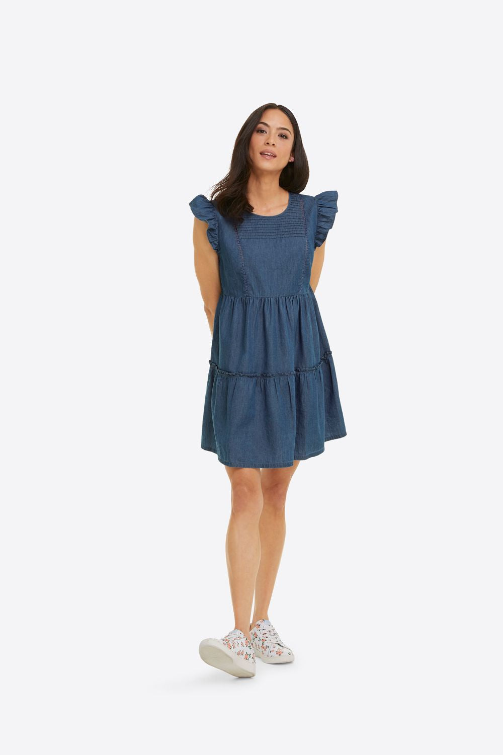 Flutter Sleeve Chambray Dress – Draper James