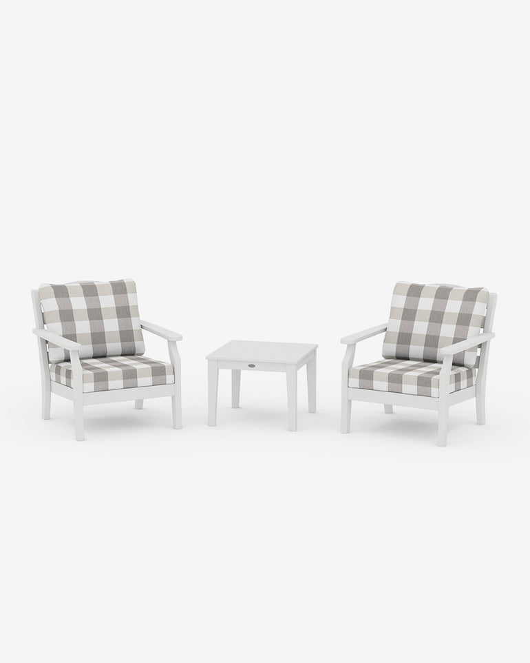 Savannah 3-Piece Deep Seating Set in Buffalo Plaid