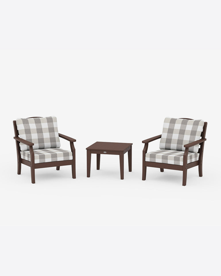 Savannah 3-Piece Deep Seating Set in Buffalo Plaid