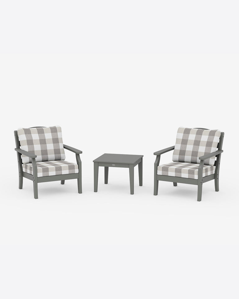 Savannah 3-Piece Deep Seating Set in Buffalo Plaid