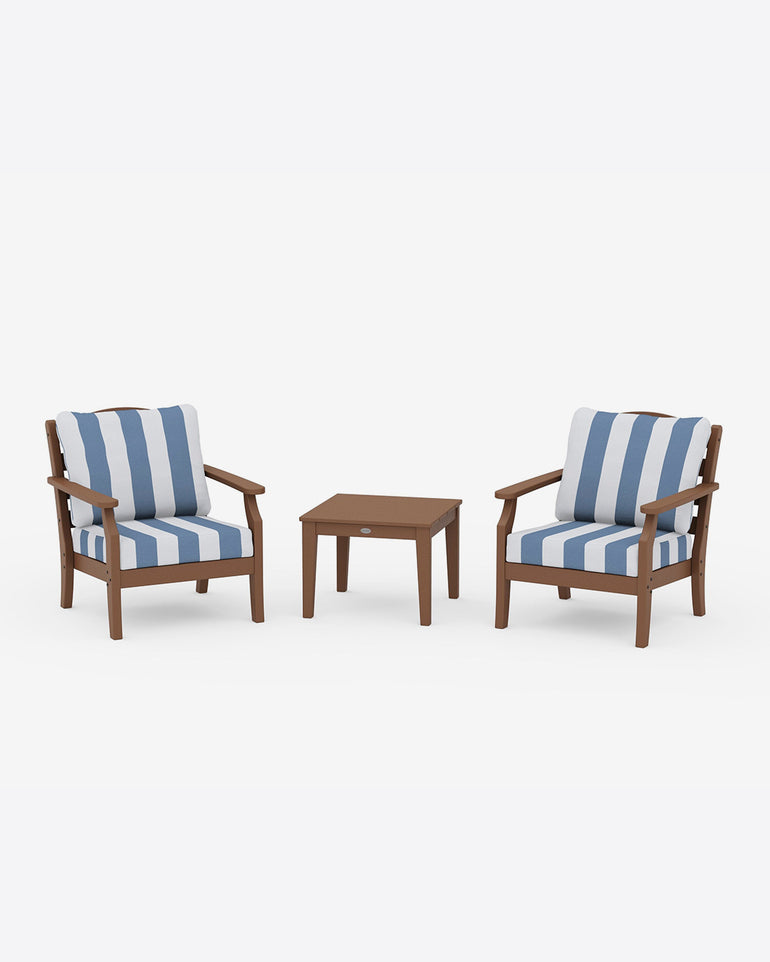 Savannah 3-Piece Deep Seating Set in Cabana Stripe