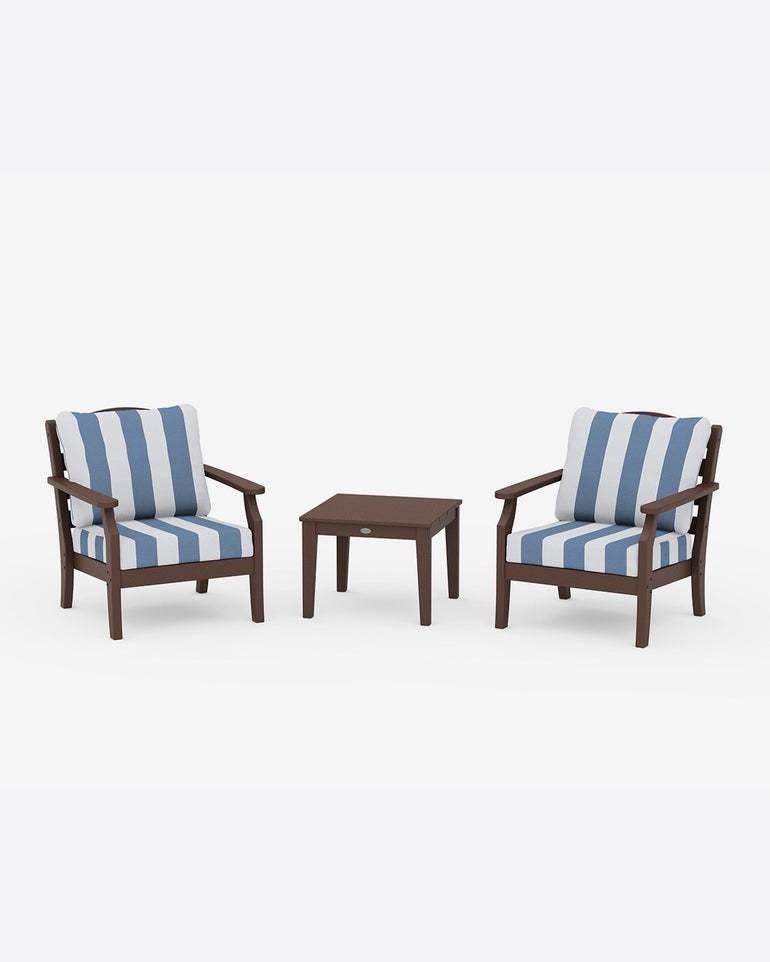 Savannah 3-Piece Deep Seating Set in Cabana Stripe