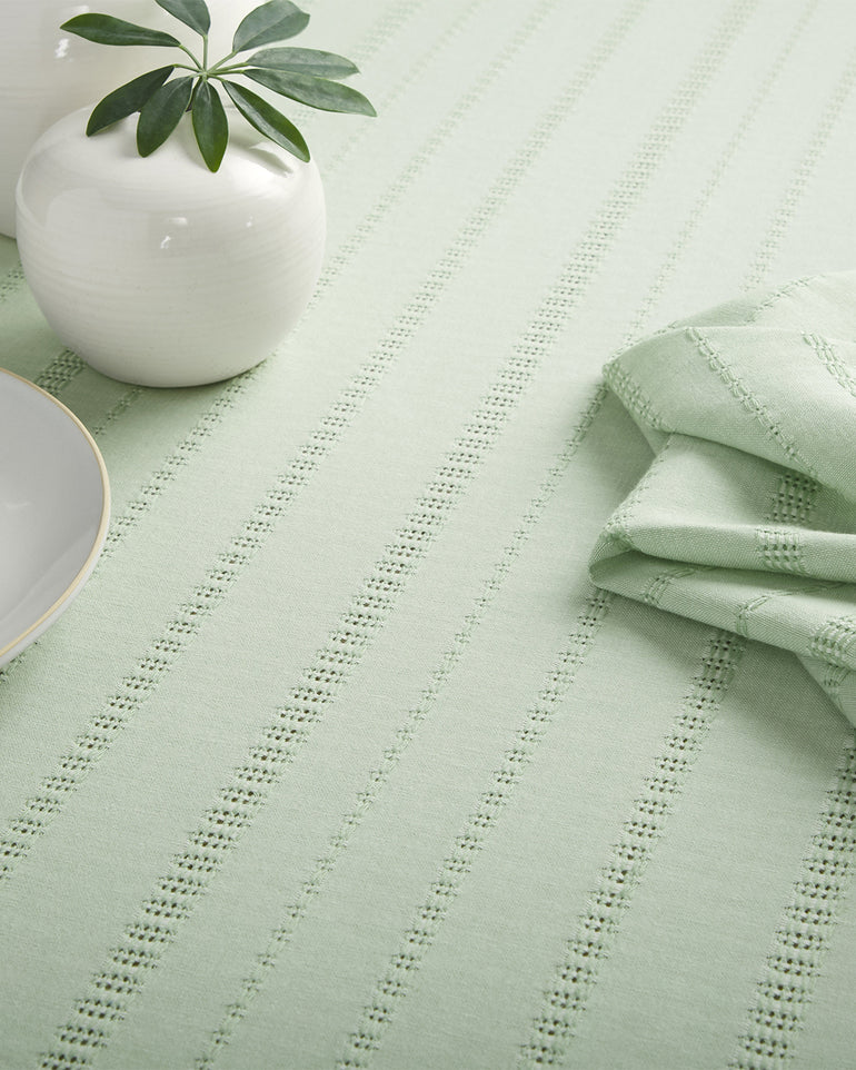 Woven Tablecloth in Sage Green 60x120