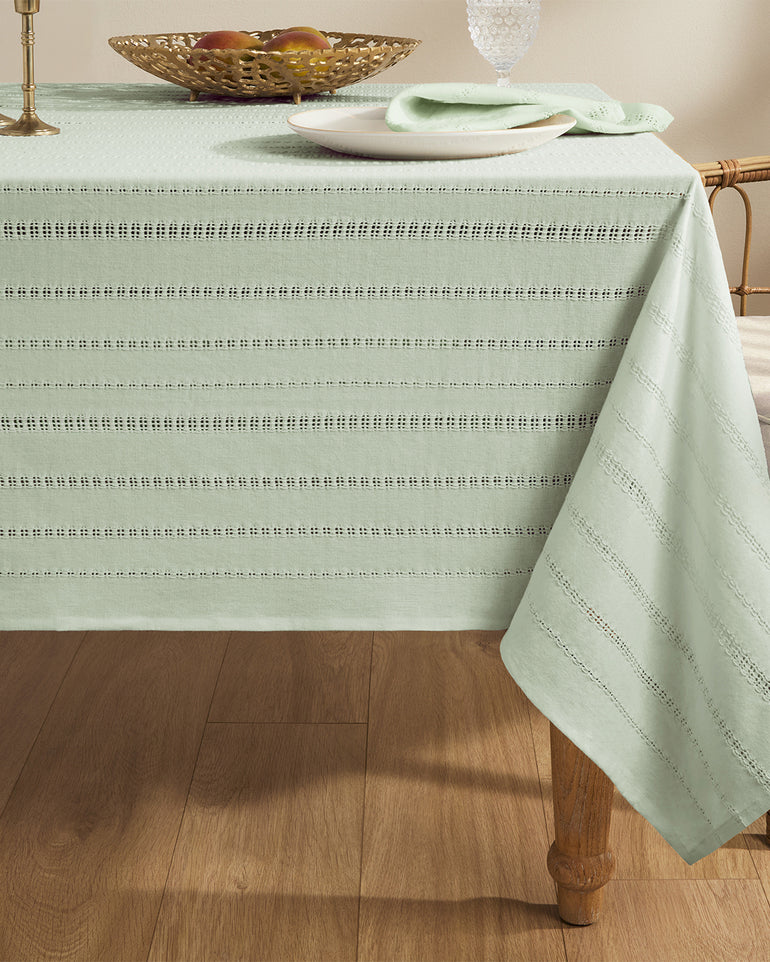 Woven Tablecloth in Sage Green 60x120