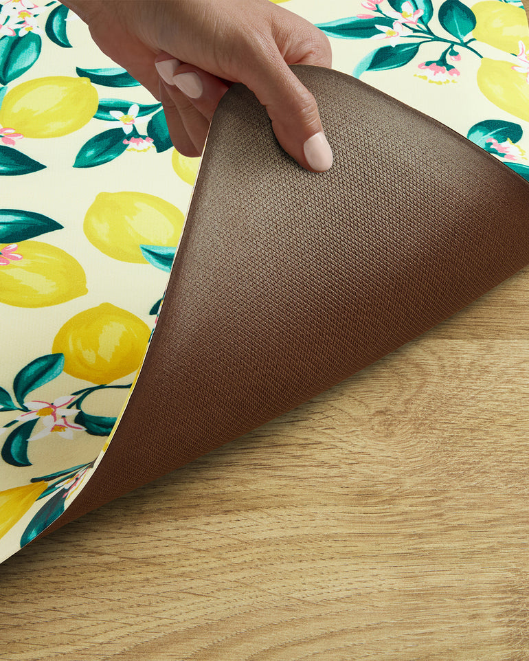Lemon Blossom Kitchen Mat