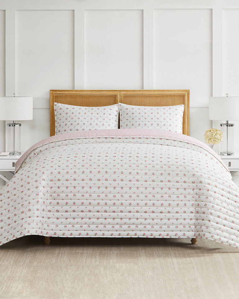 Ceraphina Floral Pink Quilt Set