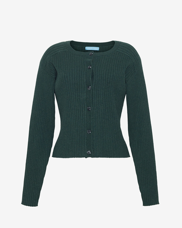 Luxe Cropped Rib Cardigan