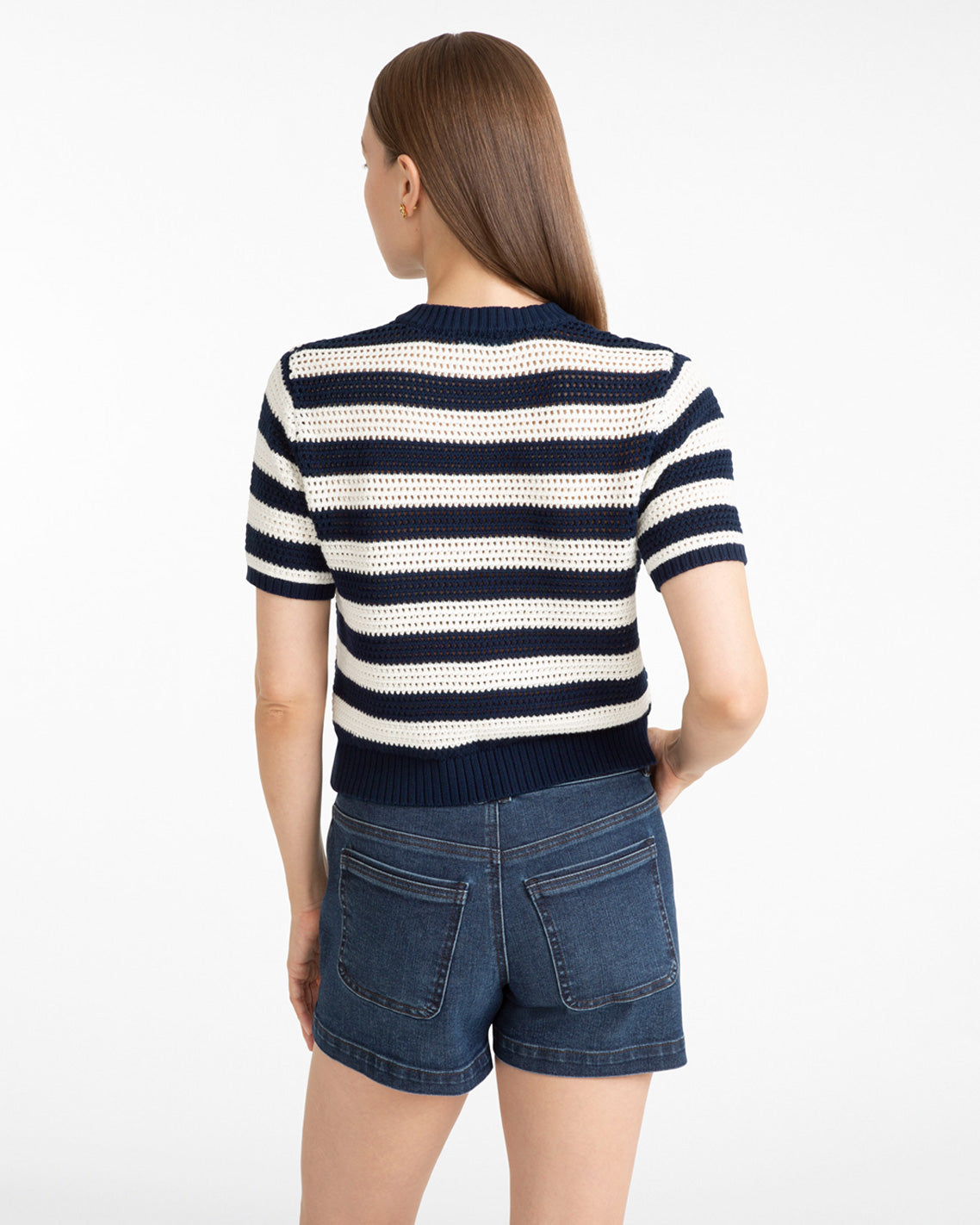 Blue & White SS Cardigan