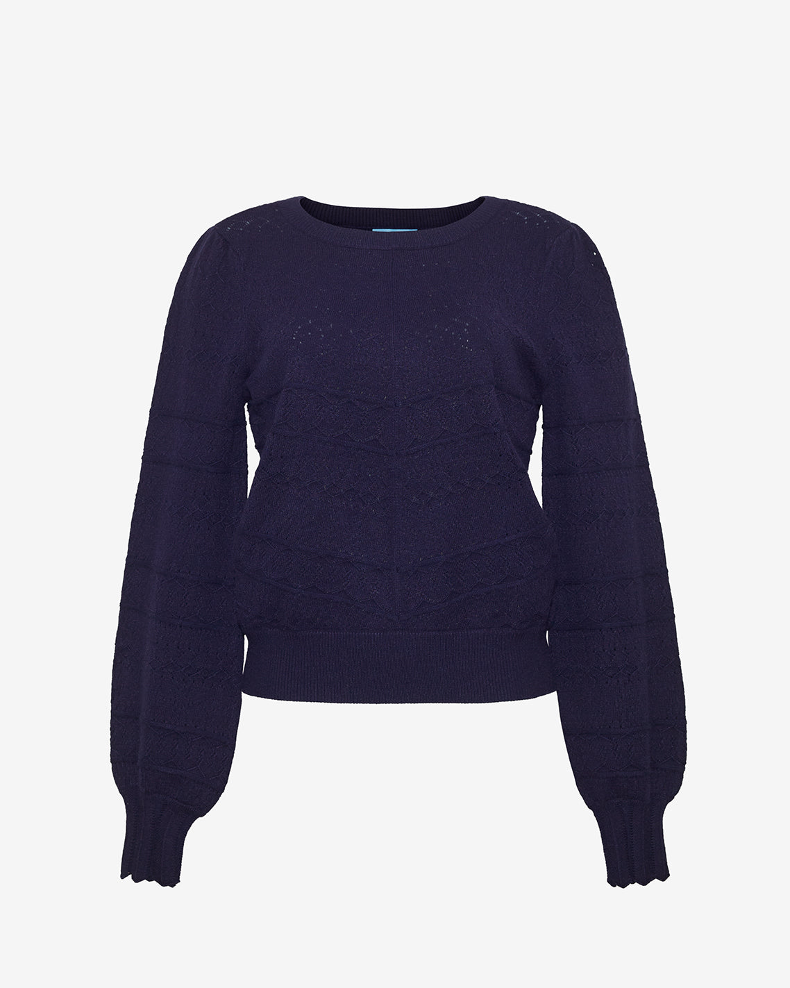 Long-Sleeve Pointelle Sweater