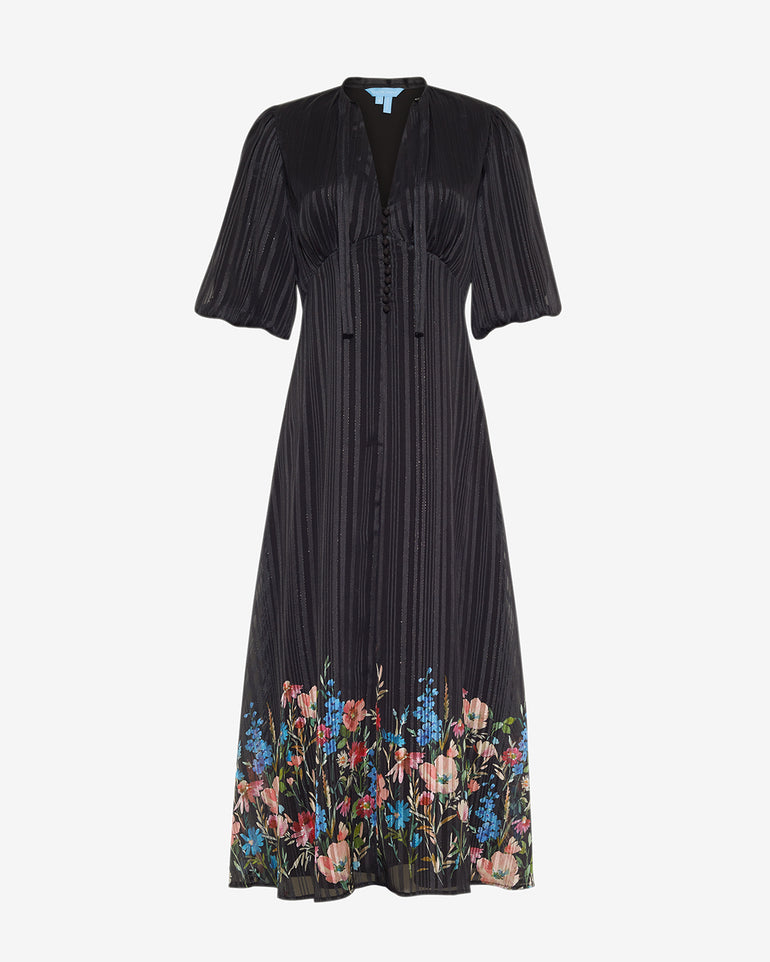 Maisy Midi Dress in Moonlit Blooms