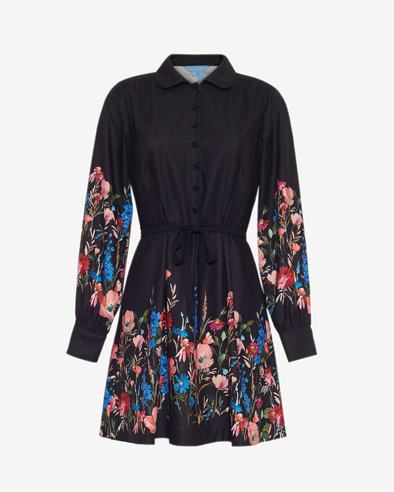 Ellie Shirtdress in Moonlit Blooms