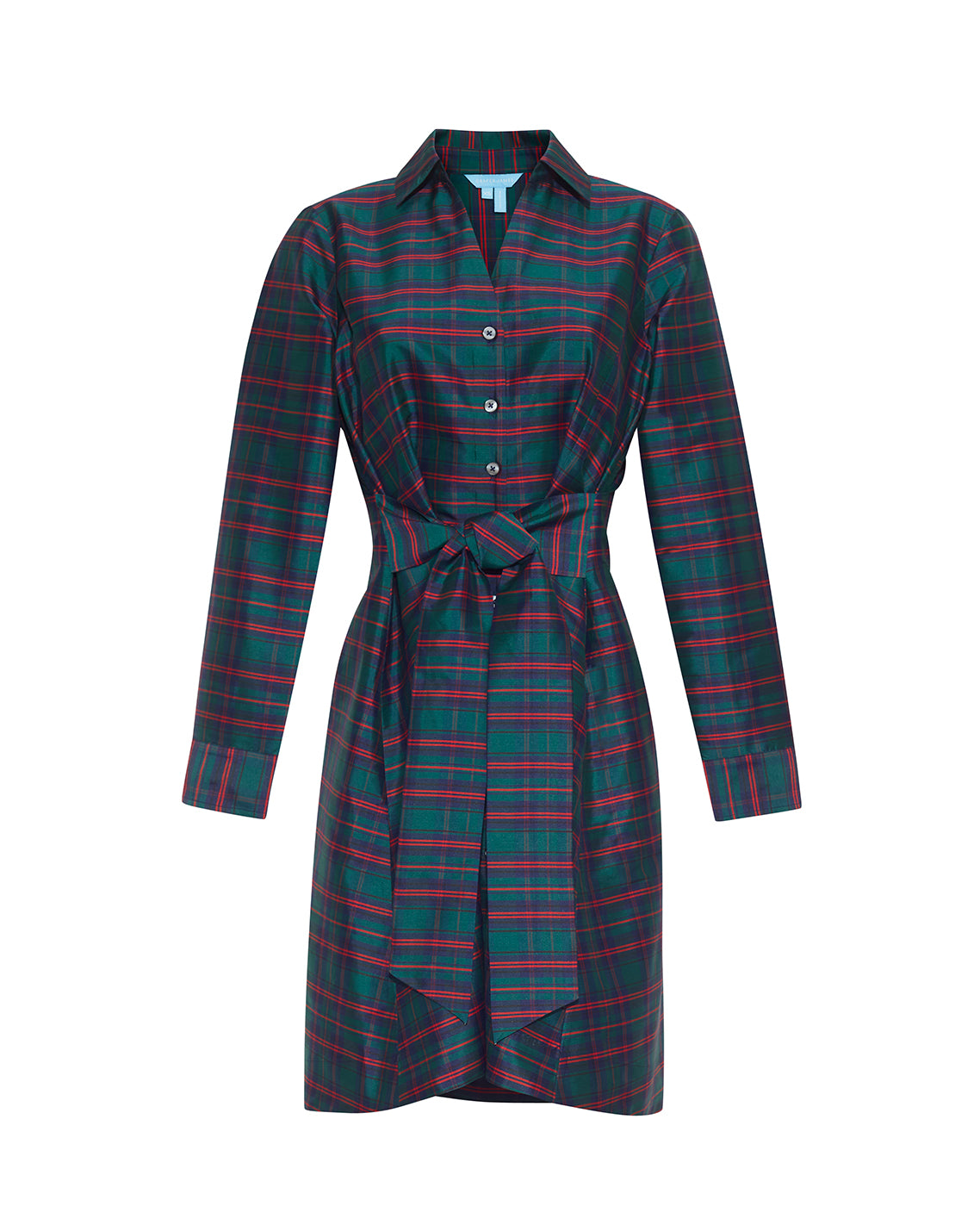 Layla Mini Shirtdress in Plaid