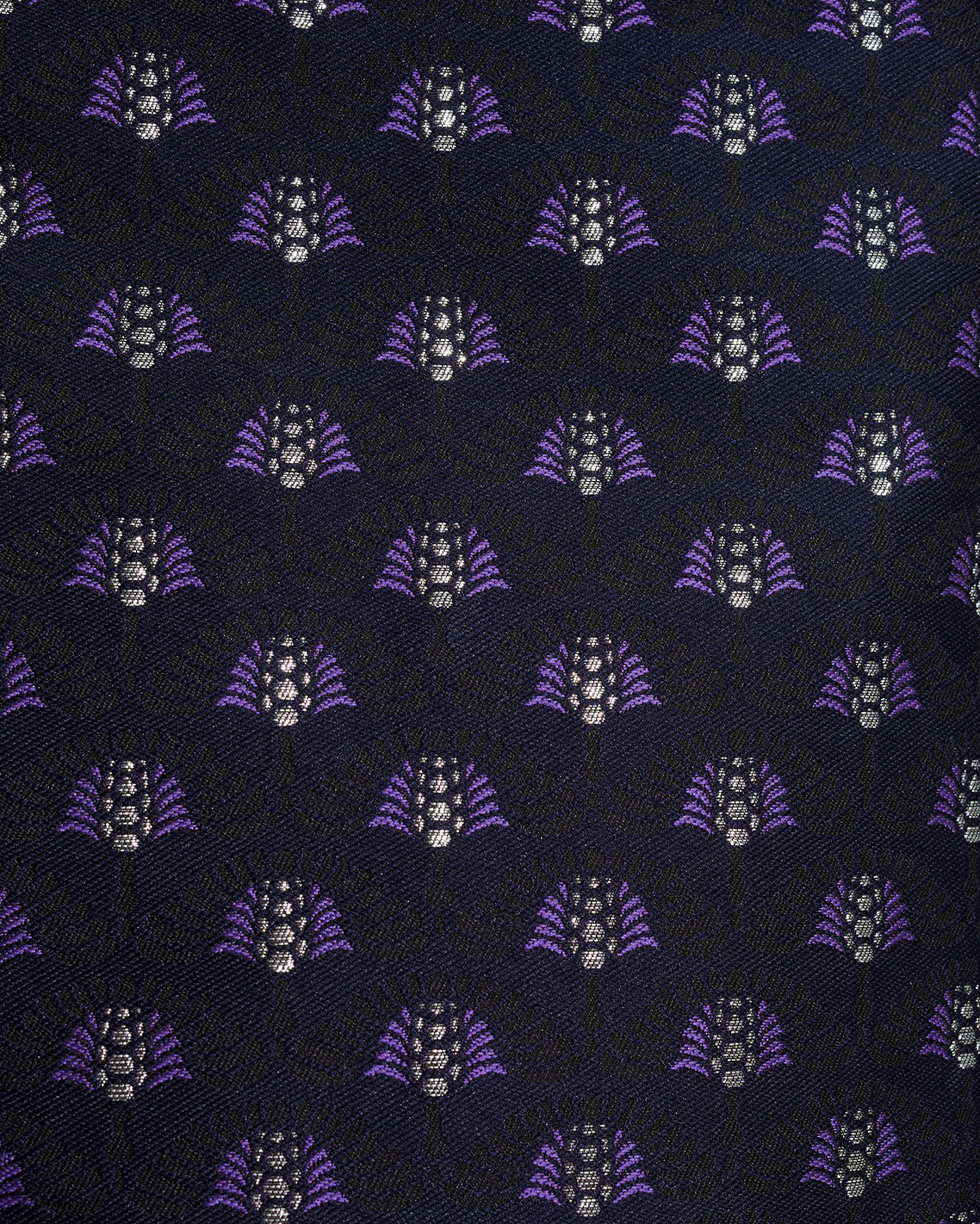 Sleeveless Dress in Fan Floral Jacquard