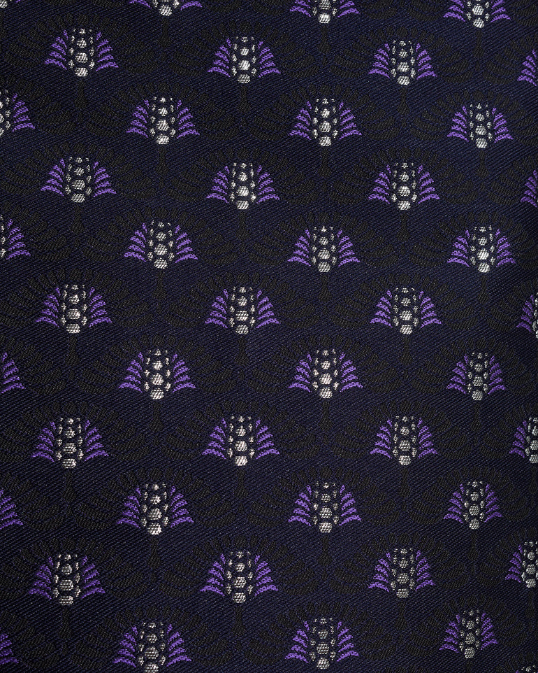 Mini Skirt in Fan Floral Jacquard