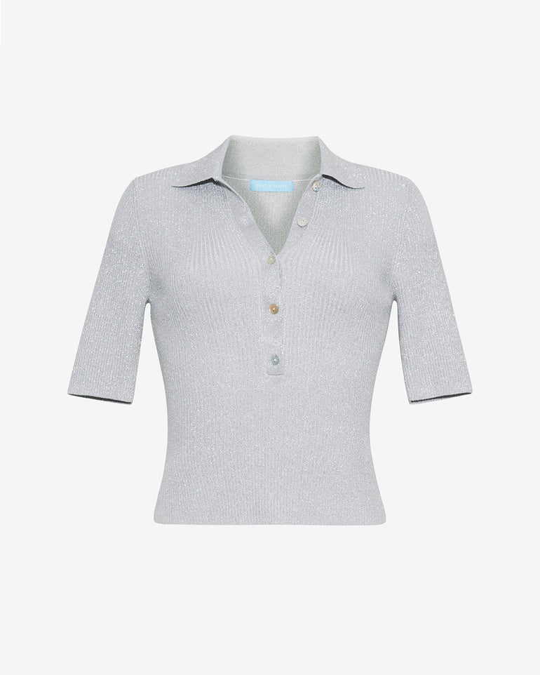 Sweater Polo in Silver