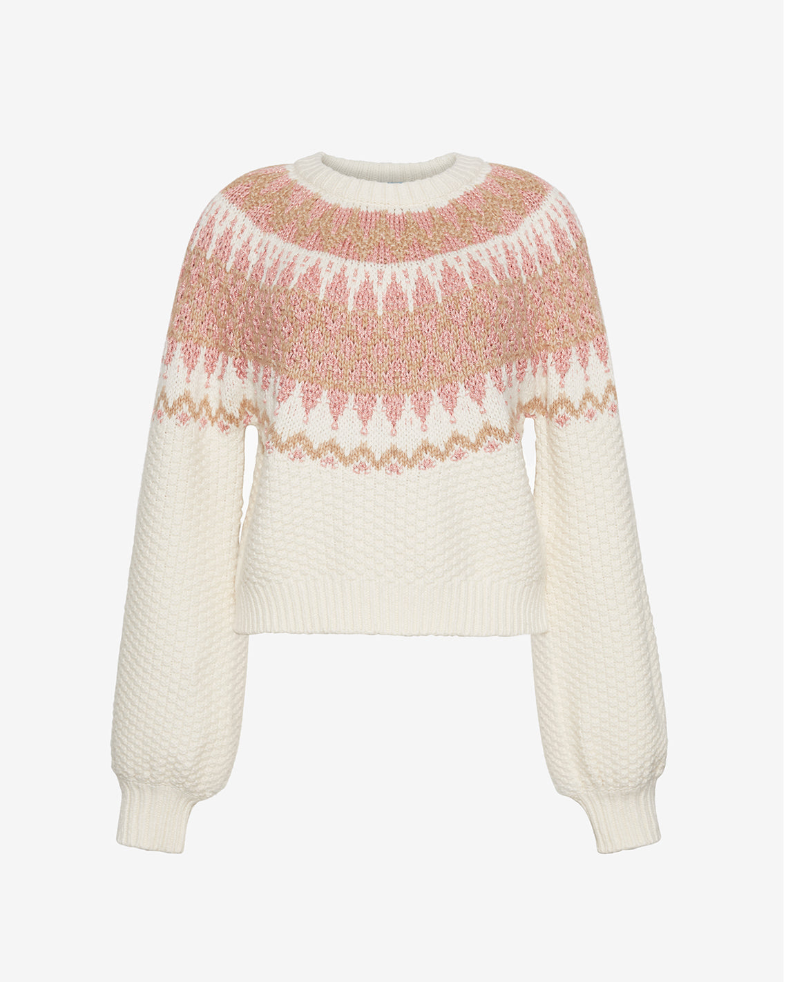 Fairisle Sweater in Magnolia White Multi