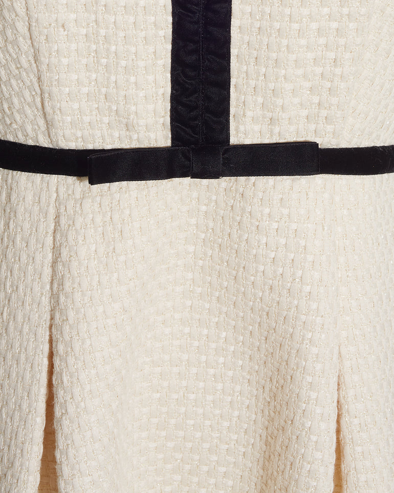 Sarabeth Tweed Mini Dress in Vanilla