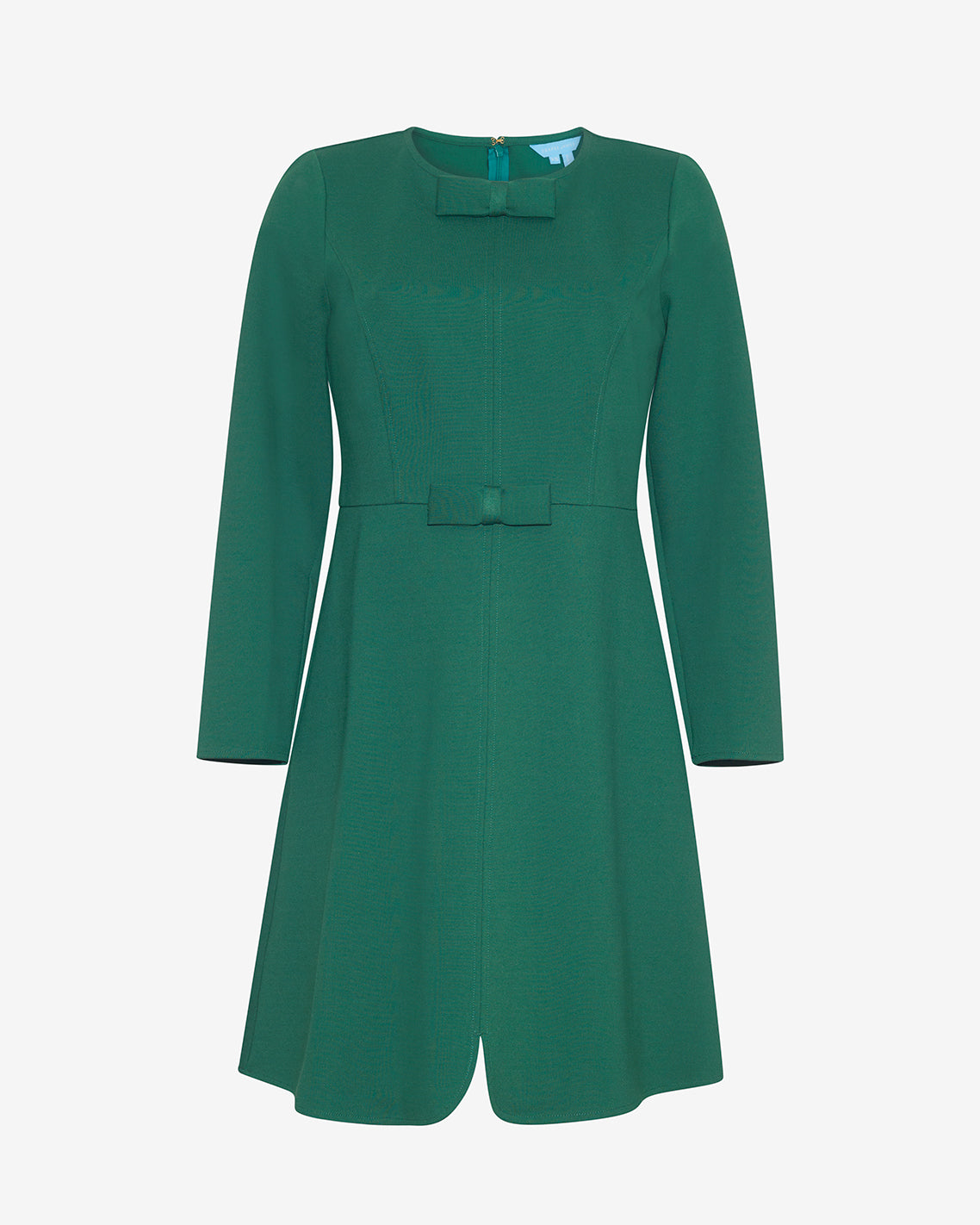 Long-Sleeve Sadie Shift Dress in Evergreen
