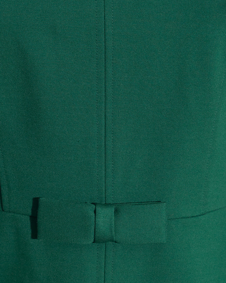 Long-Sleeve Sadie Shift Dress in Evergreen
