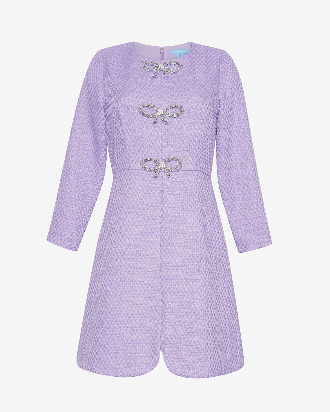 Long-Sleeve Sadie Shift Dress in Lilac