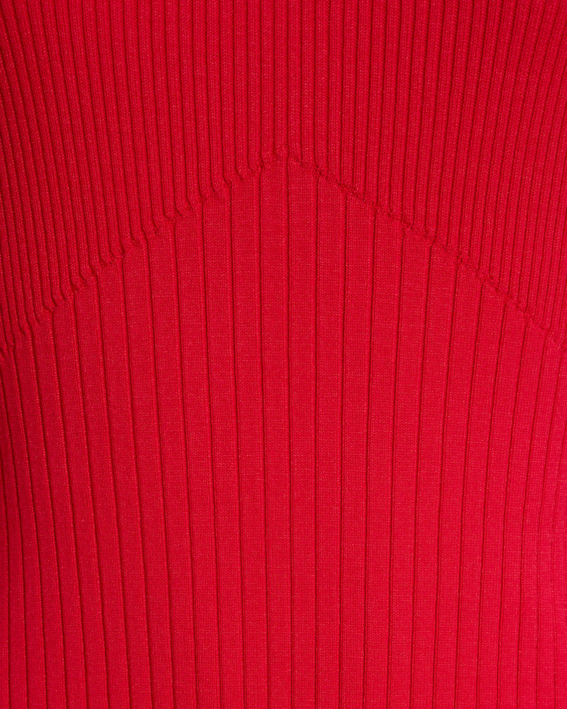 Lennox Mockneck Ribbed Knit Dress in Red