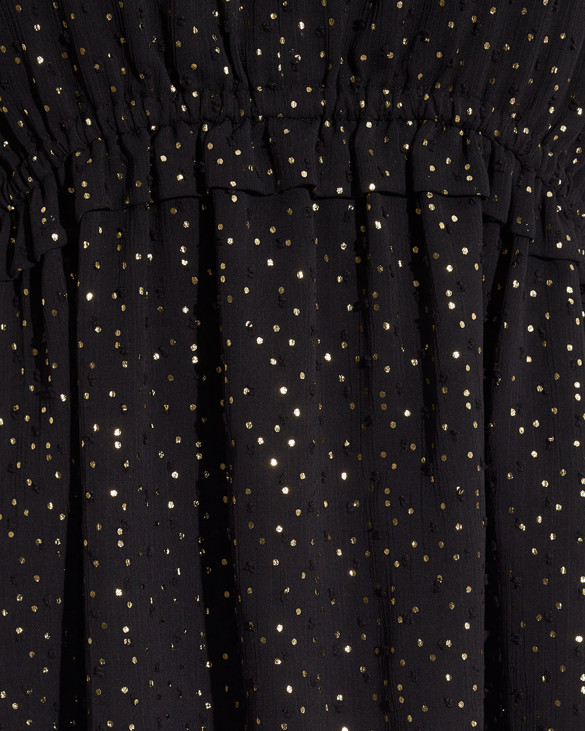 Leah Long-Sleeve Mini Dress in Foil Dot