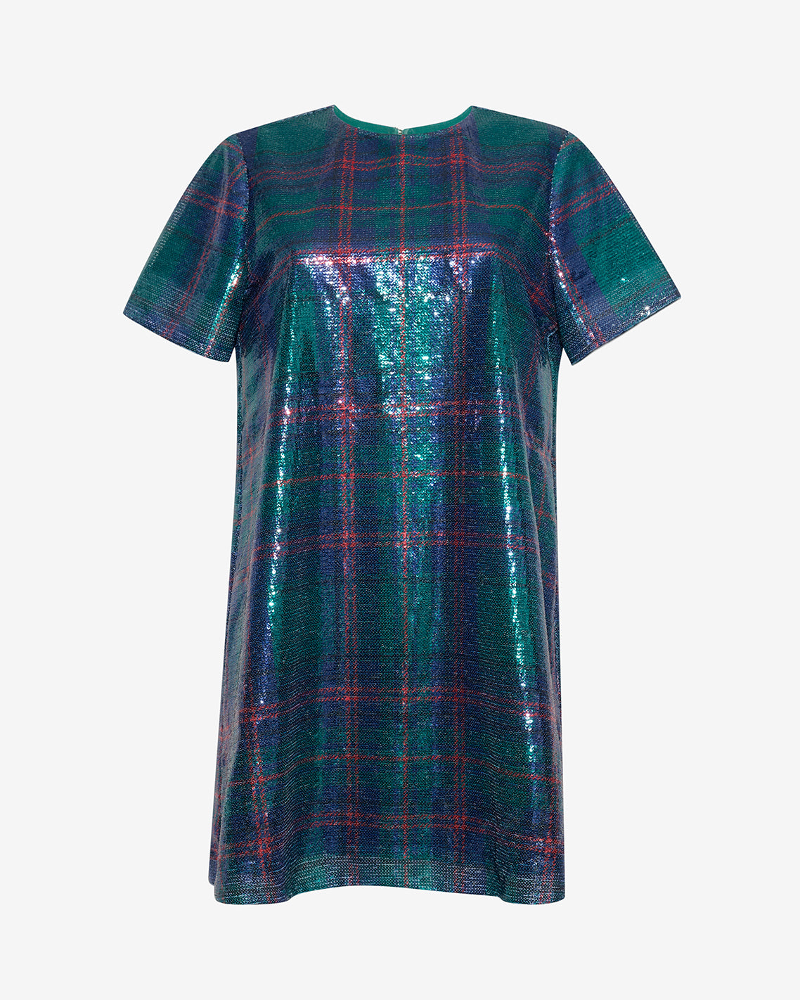 Fable Mini Dress in Plaid Sequins