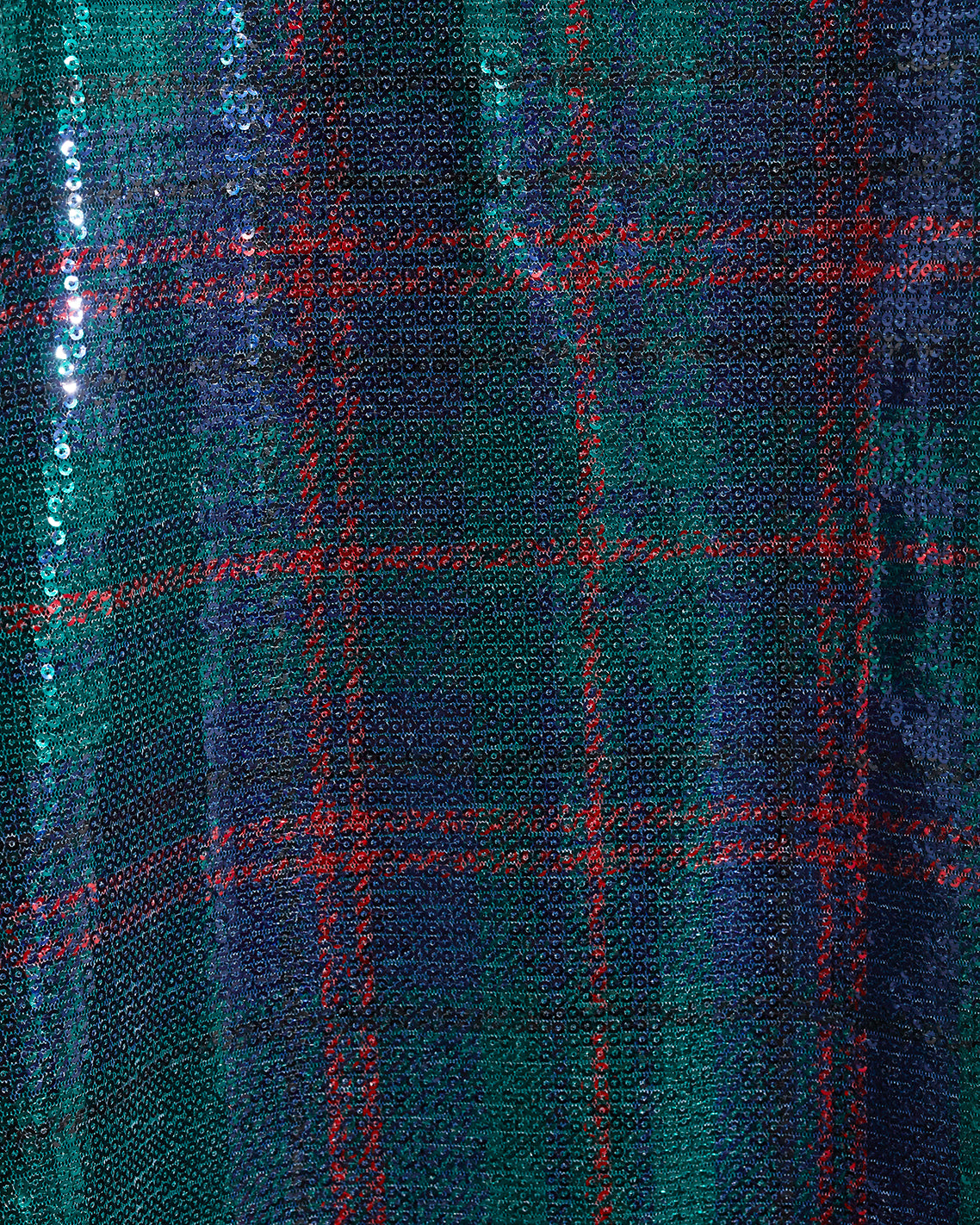 Fable Mini Dress in Plaid Sequins